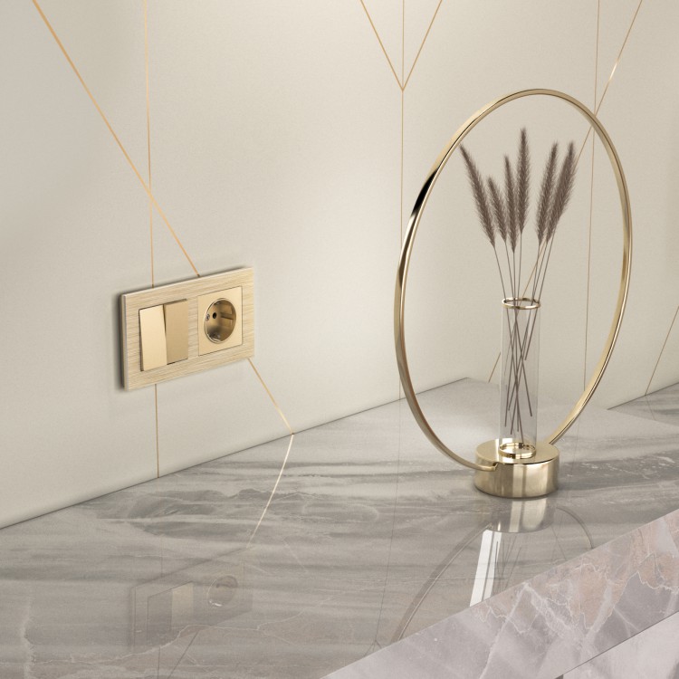 Werkel Выключатель 2-кл. Шампань W1120011 (WL11-SW-2G)