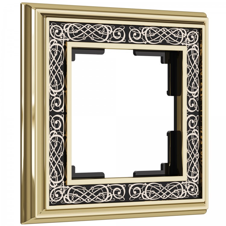 Werkel Palacio Рамка 1 поста Золото/черный с узором WL77-Frame-01