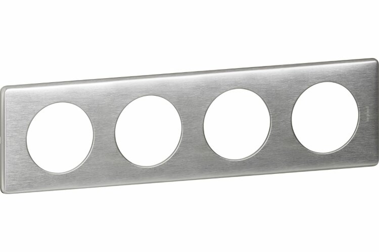 Legrand Celiane Рамка 4-местная Алюминий 68924