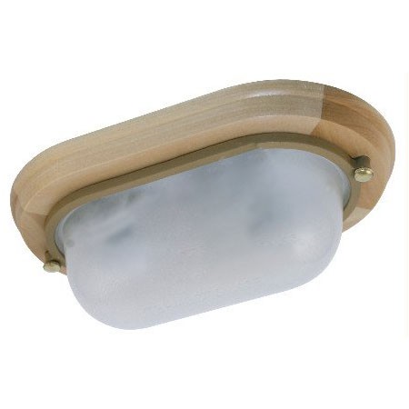 Светильник "Терма 1401" Овал малый IP65 матовый/корп. дерево липа