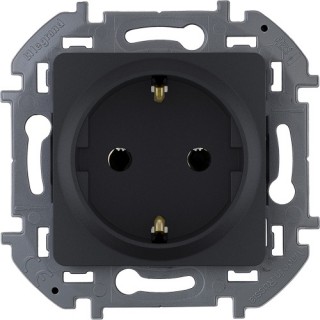 Legrand INSPIRIA Антрацит Розетка 2К+З  673723 ст.