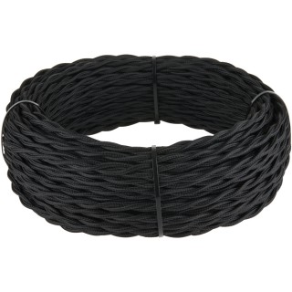 Ретро кабель витой Werkel Retro 2х2,5 (черный)
