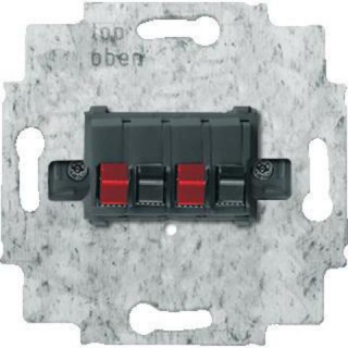 Розетка для громкоговорит. ABB , 4-р, черный 0230-0-0404
