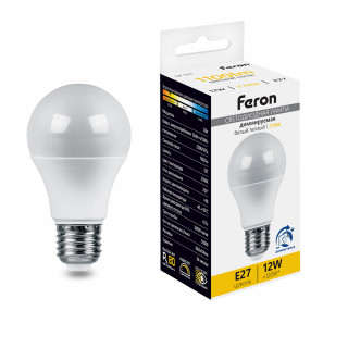Лампа светодиодная Feron LB-931 Шар E27 12W 230V 2700K диммируемая