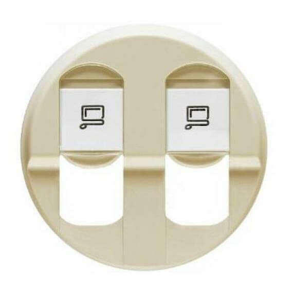 Legrand Celiane Накладка для розетки компьютерной 2хRJ45 Слоновая кость 66236