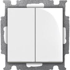 ABB Basic 55 Выключатель 2-кл. Альп. белый 2CKA001012A2141 (1012-0-2141)