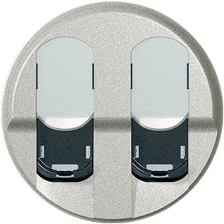 Legrand Celiane Накладка для розетки компьютерной 2хRJ45 Титан 68552