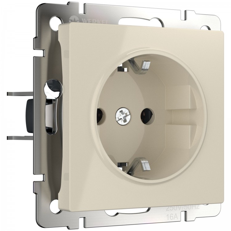 Werkel Розетка с/з Слоновая кость W1171003  (WL03-SKG-01-IP20)