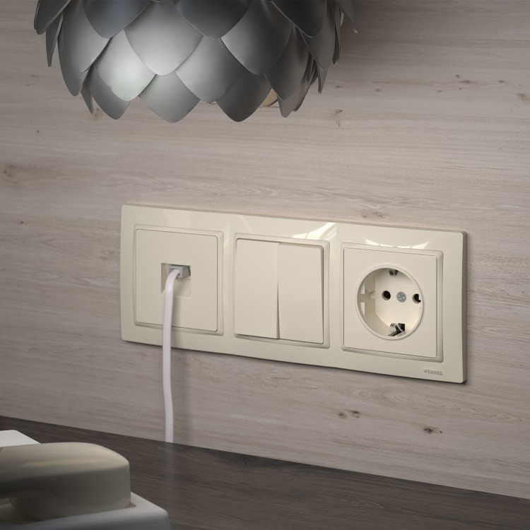 Werkel Розетка с/з Слоновая кость W1171003  (WL03-SKG-01-IP20)