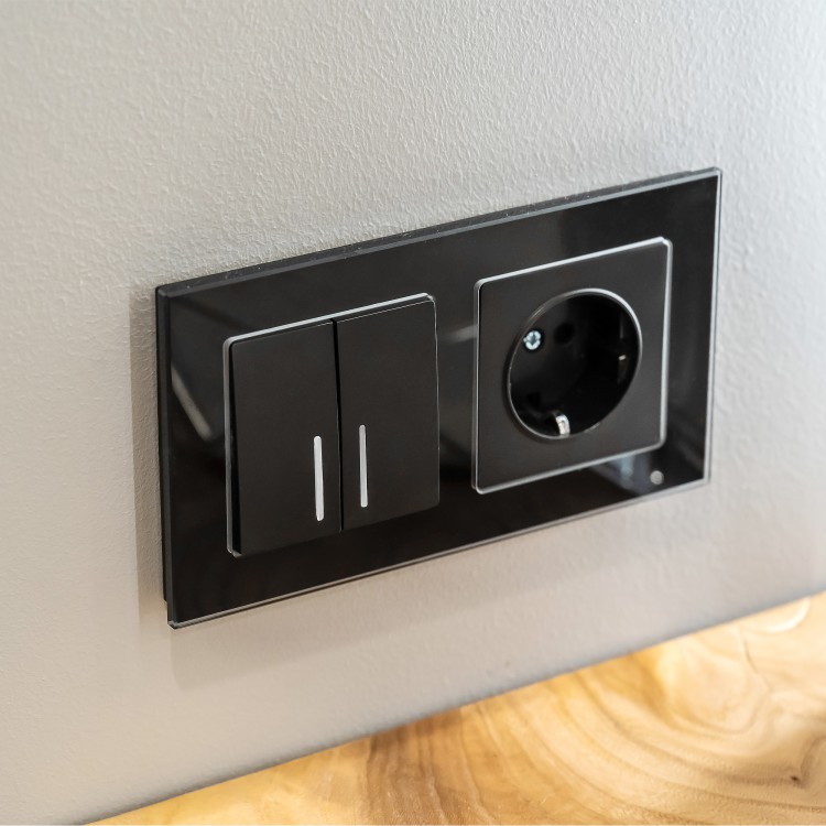 Werkel Розетка с/з  Черный матовый W1171008 (WL08-SKG-01-IP20)