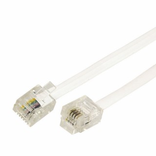 Удлинитель телефонный 3м белый Rexant