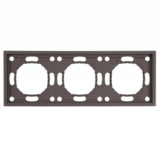 Рамка 3-местная серия Эмили PFR00-5003-09 антрацит, soft touch