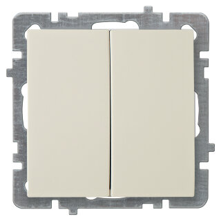 ABB Basic 55 Переключатель 2-кл. Слоновая кость 2CKA001012A2151 (1012-0-2151)