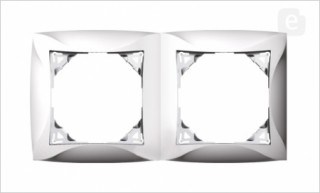 Рамка,  2поста  WDE000102, белый (уп.30)
