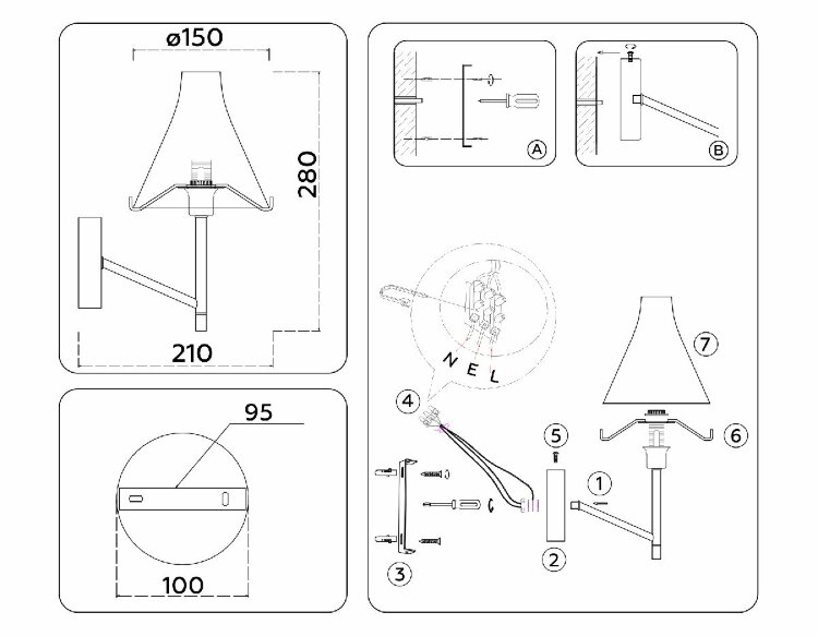 Бра Ambrella Light High Light Modern LH57137