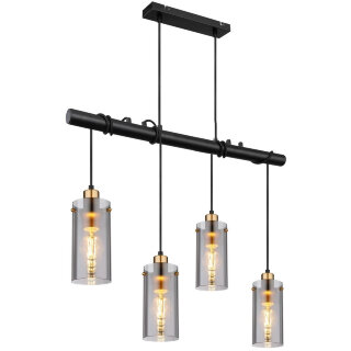 Подвес AURA  S7155-4 Е27 BK+CU