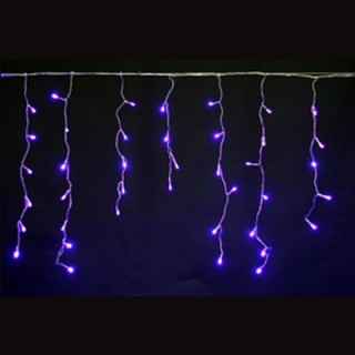 Бахрома светод. 3*0,6м (140LED) A-012 BL провод прозр, синяя, с контроллером