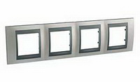 Рамка Unica Top металл Никель/графит 4-ая MGU66.008.239
