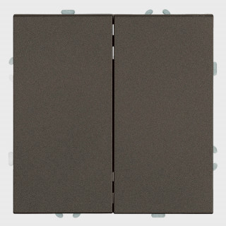 Выключатель 2-кл.  (мех.) 250В 10А серия Эмили RSW10-5104-09 антрацит, soft touch