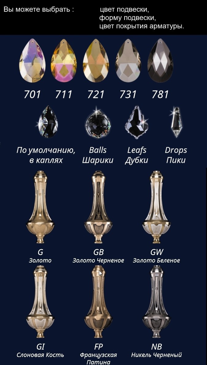 Люстра Ivele 77071/59 G NEW