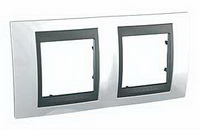 Рамка Unica Top металл Нордик/алюм. 2-ая MGU66.004.092