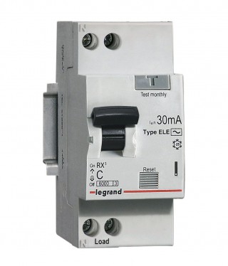 Legrand RX3 Дифференциальный автоматический выключатель 1P+Н 30мА 25А (AC)