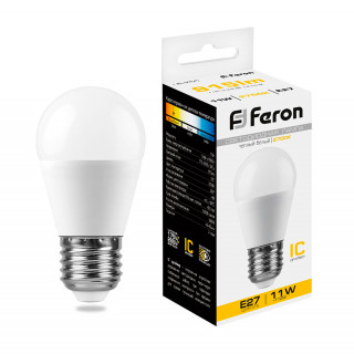 Лампа светодиодная Feron  LB-750 Шарик E27 11W 175-265V 2700K