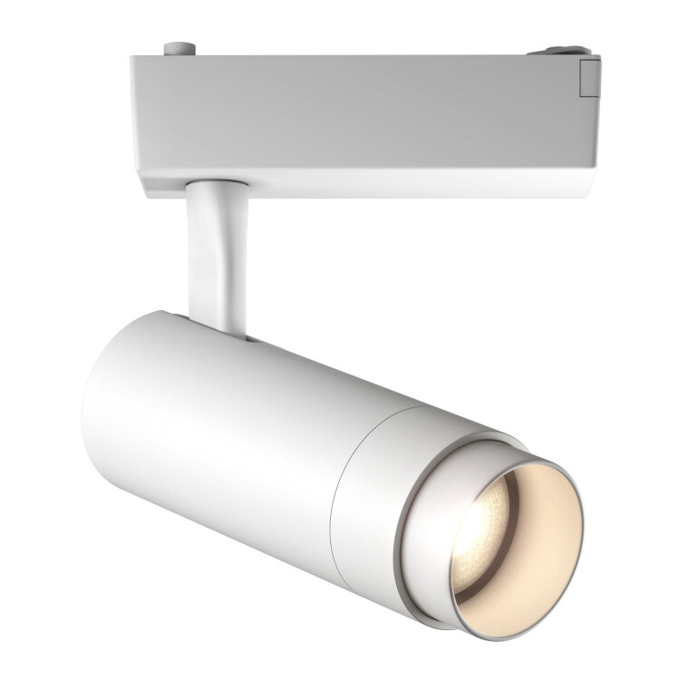 Светодиодный трековый светильник Geniled Track Classic Zoom 30Вт 5000K 90Ra Белый с адаптером для 1-фазного шинопровода