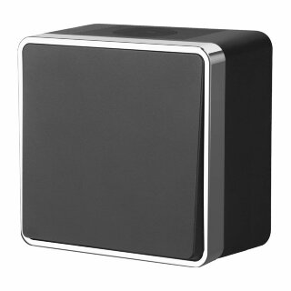Werkel Gallant Выключатель 1-кл. черный/хром W5010235 влагозащищенный