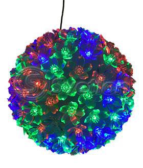 Светодиодный шар d=150mm 100 Led мерцающий синий 220V+сет.шнур 3м D6024