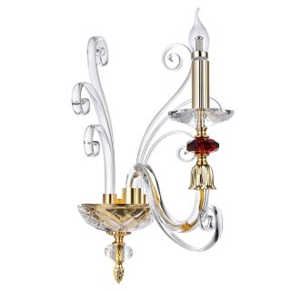 Бра Crystal Lux CATARINA AP1 V2 GOLD/TRANSPARENT-COGNAC 1361/401