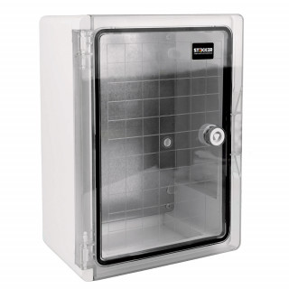 Корпус пластиковый ЩМПп STEKKER EBX60-6/05-65 IP65 c прозрачной дверью (350*250*150) пластик, серия ArcaWP65+ 50720
