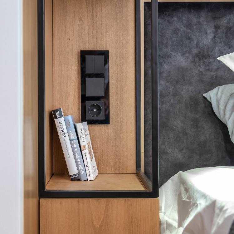 Werkel Выключатель 2-кл. Черный матовый W1120008 (WL08-SW-2G)