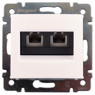 Legrand Valena Розетка телеф. (2*R11) 2-ая белая 774439