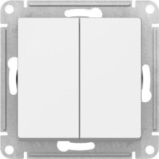 SE AtlasDesign Белый Переключатель 2-кл 10АХ, механизм