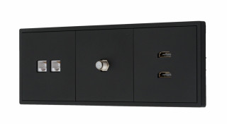MIKAMI MI-5 Розетка комп. 1* RJ45 Черный soft touch