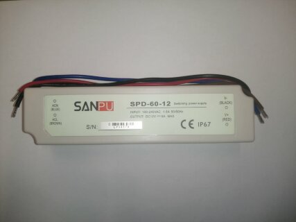 Блок питания SP-D 12V 60W 5A IP67 пластик