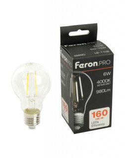 Лампа светодиодная Feron.PRO LB-1106 Шар E27 980LM 6W 175-265V 4000K