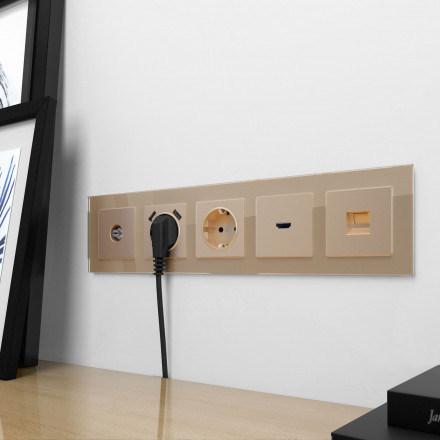 Werkel Розетка интернет 1-ая RJ-45 Шампань W1181011 (WL11-RJ-45)