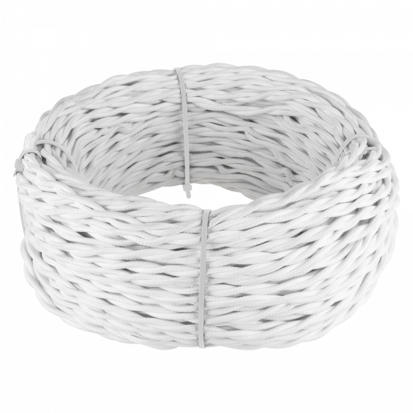 Ретро кабель витой 3х1,5 (белый) 50 м Werkel W6453501