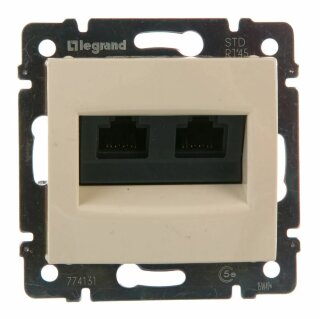 Legrand Valena Розетка тел.+комп. (RJ11 + RJ45) кремовая 774180