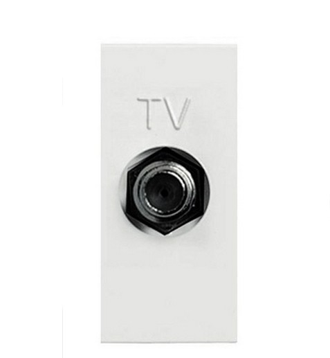 ABB Zenit Розетка TV одиночная 1-мод. Белая N2150 BL