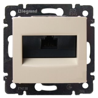 Legrand Valena Розетка комп (RJ45) 1-ая  5кат. UTP кремовая 774138