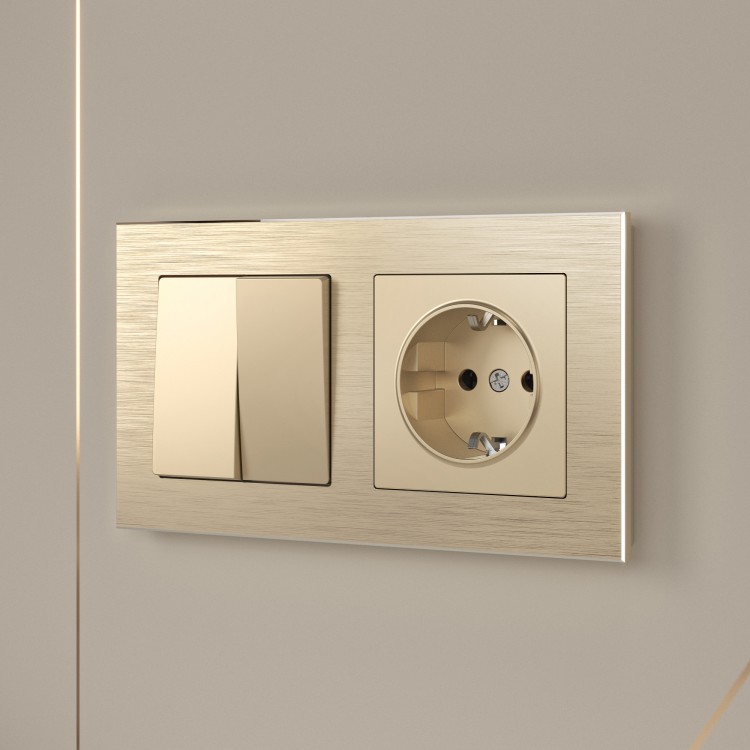 Werkel Розетка с/з Шампань W1171011 (WL11-SKG-01-IP20)