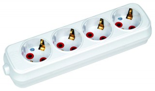 Удлинитель HOROZ 200-402-401 с/з, 4гн. 2м.