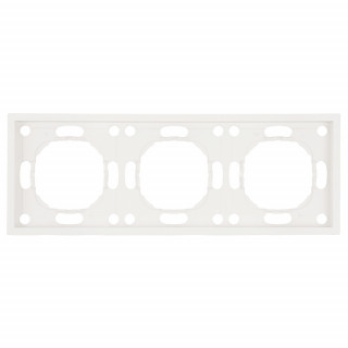 Рамка 3-местная серия Эмили PFR00-5003-01 белый фарфор, soft touch