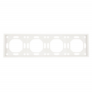 Рамка 4-местная серия Эмили PFR00-5004-01 белый фарфор, soft touch