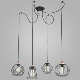 Подвес AURA  S3544-4 BK+PKGD+BK