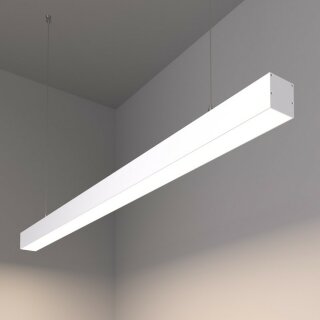 Светодиодный линейный светильник LUMAFOR 60W 50*50*1500mm 3000K (покраска RAL 9016 + подвес)