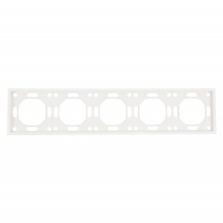 Рамка 5-местная серия Эмили PFR00-5005-01 белый фарфор, soft touch